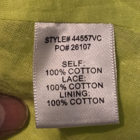 NWT Skie Are Blue Eyelet Lace Top Size S Color Lime Yellow - Picture 8 of 9